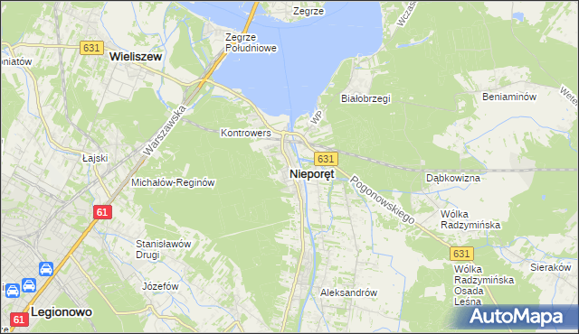 mapa Nieporęt, Nieporęt na mapie Targeo