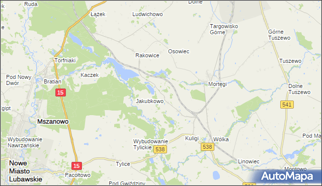 mapa Zajączkowo gmina Grodziczno, Zajączkowo gmina Grodziczno na mapie Targeo