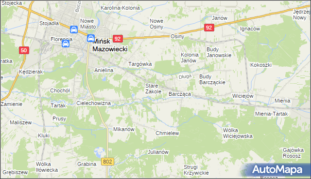 mapa Zakole-Wiktorowo, Zakole-Wiktorowo na mapie Targeo