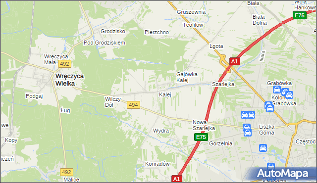 mapa Kalej, Kalej na mapie Targeo