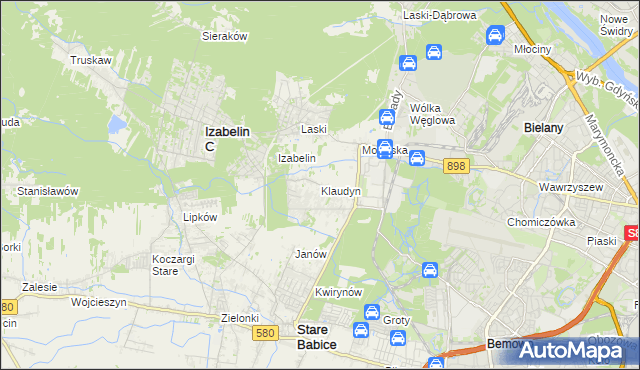 mapa Klaudyn, Klaudyn na mapie Targeo