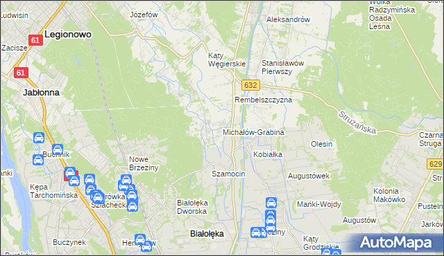 mapa Michałów-Grabina, Michałów-Grabina na mapie Targeo