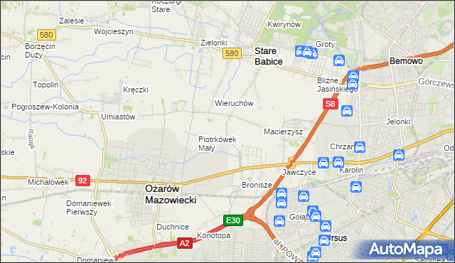 mapa Piotrkówek Duży, Piotrkówek Duży na mapie Targeo