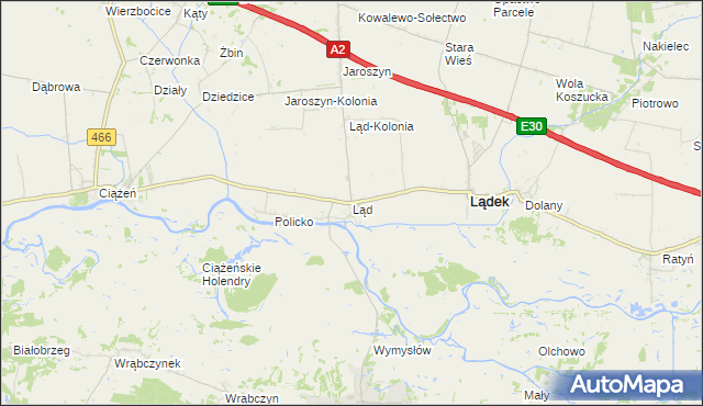 mapa Ląd, Ląd na mapie Targeo