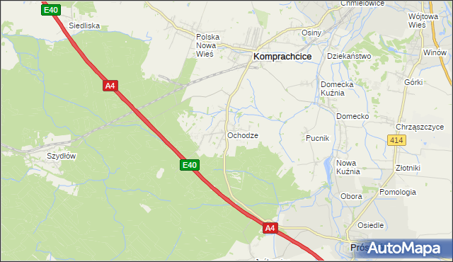 mapa Ochodze, Ochodze na mapie Targeo