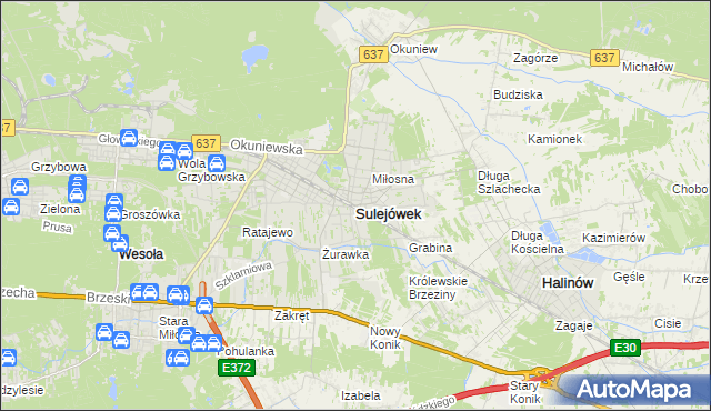 mapa Sulejówek, Sulejówek na mapie Targeo