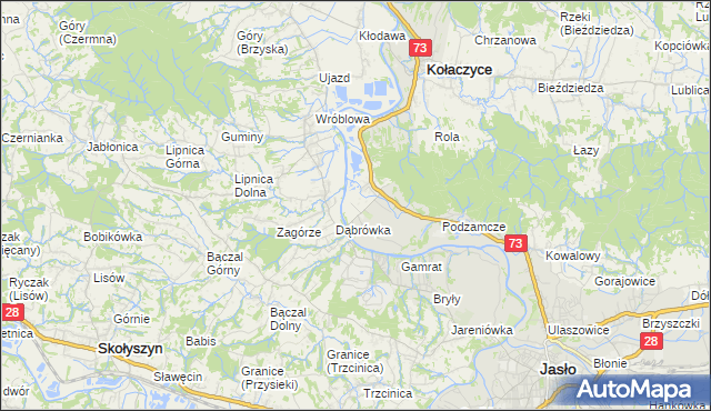 mapa Krajowice, Krajowice na mapie Targeo