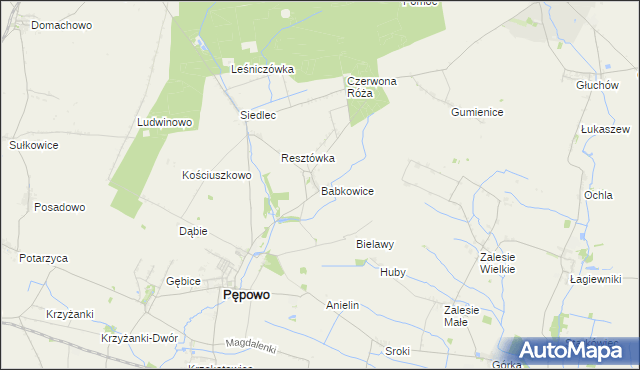 mapa Babkowice, Babkowice na mapie Targeo