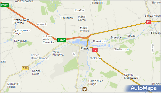 mapa Piaski powiat świdnicki, Piaski powiat świdnicki na mapie Targeo