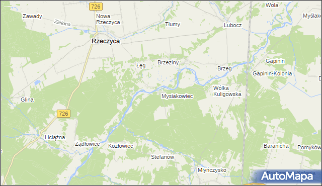 mapa Mysiakowiec, Mysiakowiec na mapie Targeo