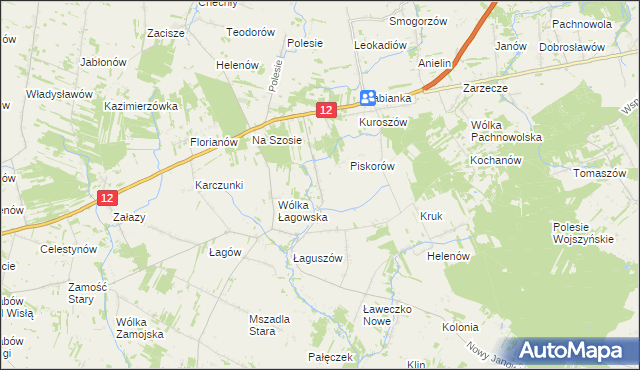 mapa Pająków, Pająków na mapie Targeo
