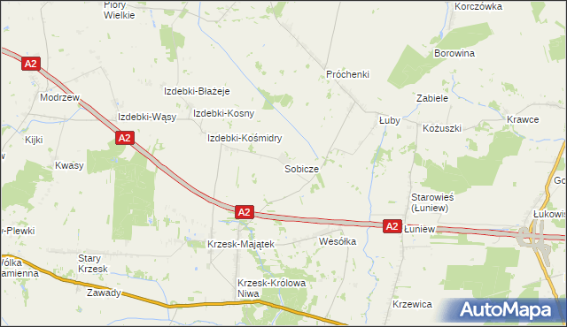 mapa Sobicze, Sobicze na mapie Targeo