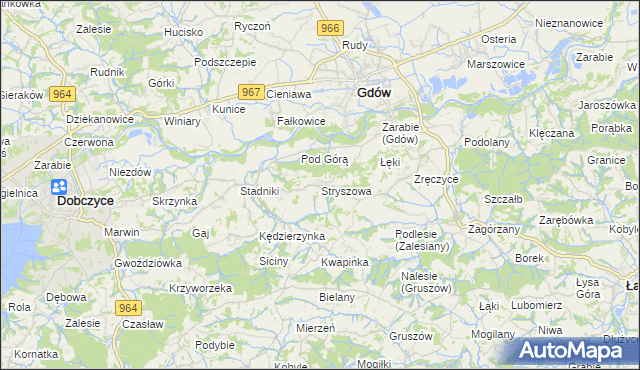 mapa Stryszowa, Stryszowa na mapie Targeo