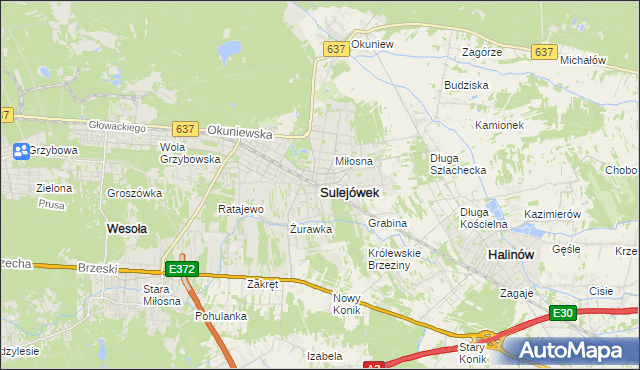 mapa Sulejówek, Sulejówek na mapie Targeo