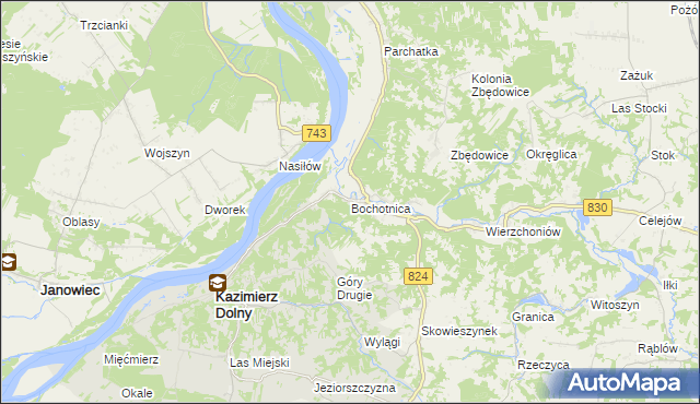 mapa Bochotnica, Bochotnica na mapie Targeo