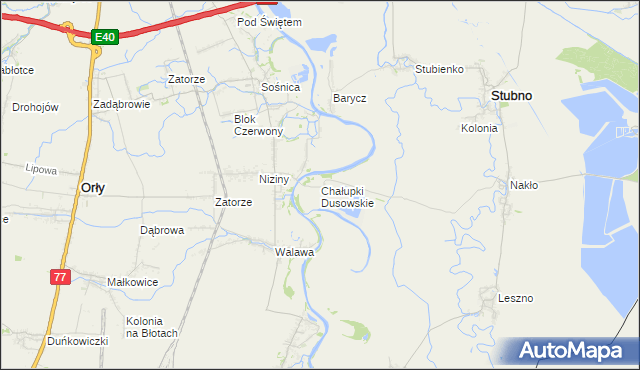 mapa Chałupki Dusowskie, Chałupki Dusowskie na mapie Targeo