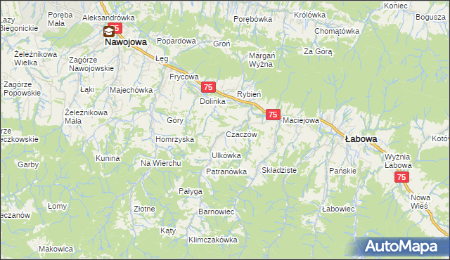 mapa Czaczów, Czaczów na mapie Targeo