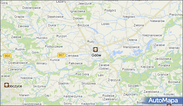 mapa Gdów, Gdów na mapie Targeo