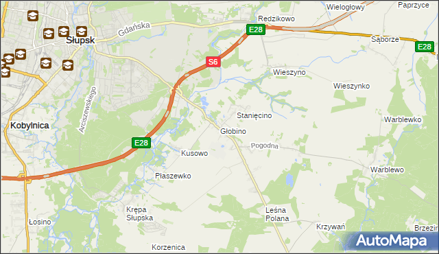 mapa Głobino, Głobino na mapie Targeo