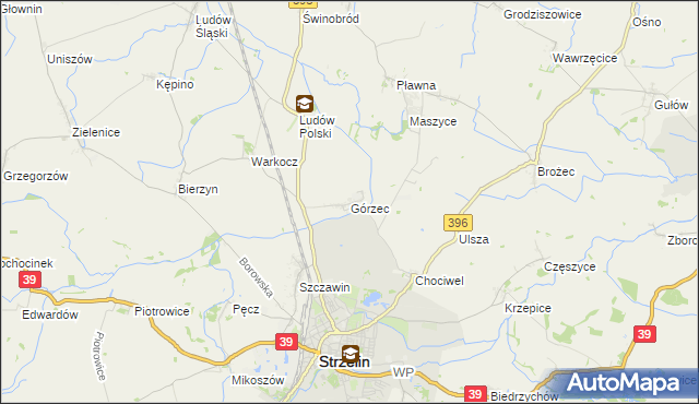 mapa Górzec, Górzec na mapie Targeo