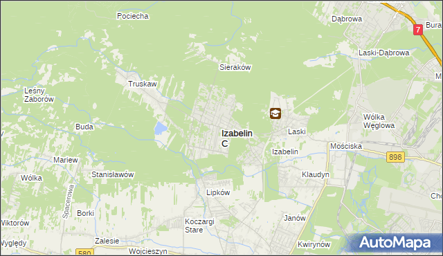 mapa Izabelin C, Izabelin C na mapie Targeo