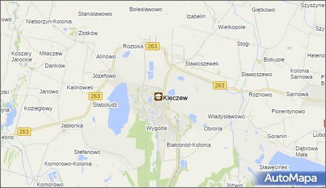 mapa Kleczew, Kleczew na mapie Targeo