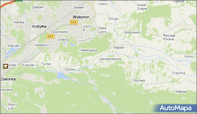 mapa Leśniakowizna, Leśniakowizna na mapie Targeo