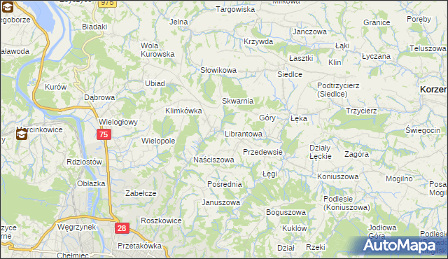 mapa Librantowa, Librantowa na mapie Targeo