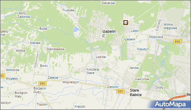 mapa Lipków, Lipków na mapie Targeo