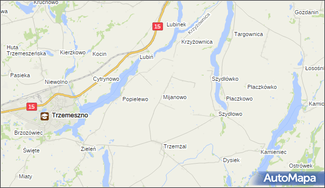 mapa Mijanowo, Mijanowo na mapie Targeo