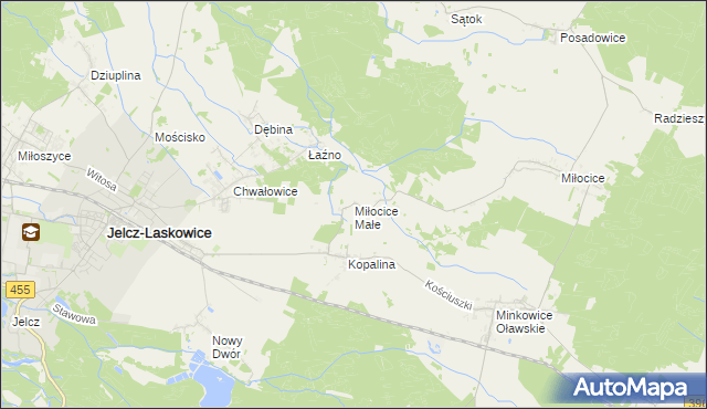 mapa Miłocice Małe, Miłocice Małe na mapie Targeo