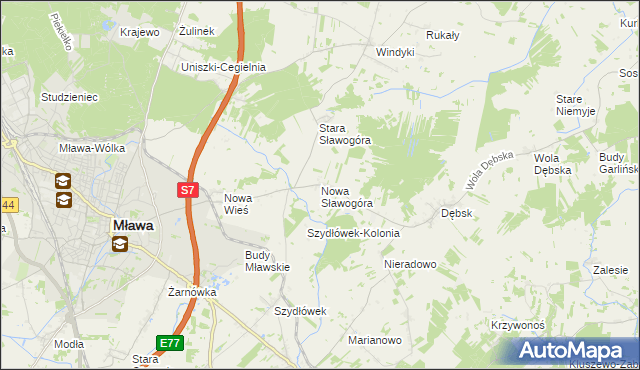mapa Nowa Sławogóra, Nowa Sławogóra na mapie Targeo