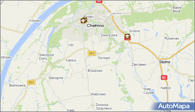 mapa Osnowo, Osnowo na mapie Targeo