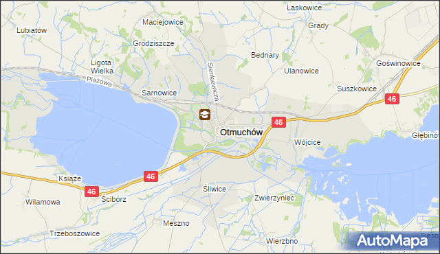 mapa Otmuchów, Otmuchów na mapie Targeo