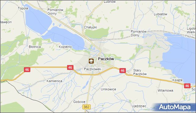 mapa Paczków powiat nyski, Paczków powiat nyski na mapie Targeo