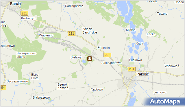 mapa Piechcin Osiedle, Piechcin Osiedle na mapie Targeo