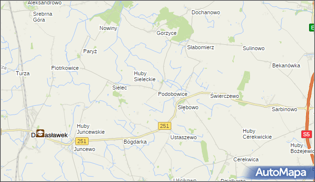 mapa Podobowice, Podobowice na mapie Targeo