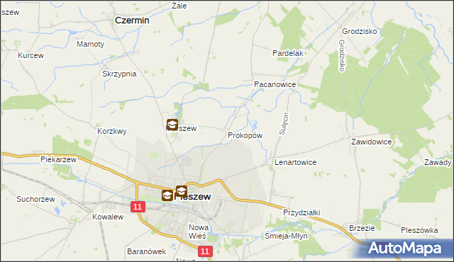mapa Prokopów, Prokopów na mapie Targeo