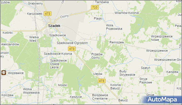 mapa Przatów Górny, Przatów Górny na mapie Targeo
