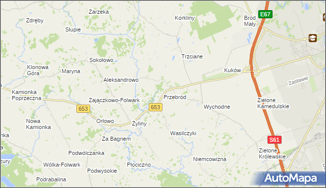 mapa Przebród, Przebród na mapie Targeo