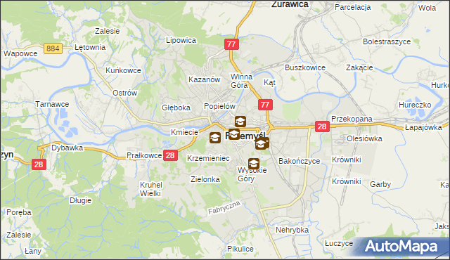 mapa Przemyśla, Przemyśl na mapie Targeo
