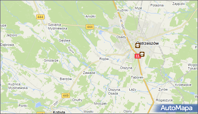 mapa Rojów, Rojów na mapie Targeo