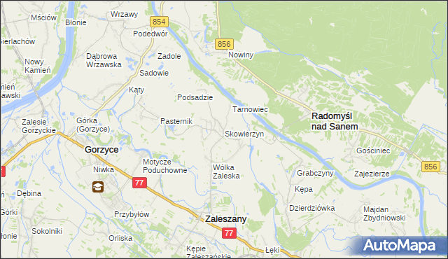 mapa Skowierzyn, Skowierzyn na mapie Targeo