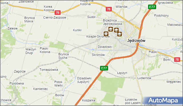 mapa Skroniów, Skroniów na mapie Targeo