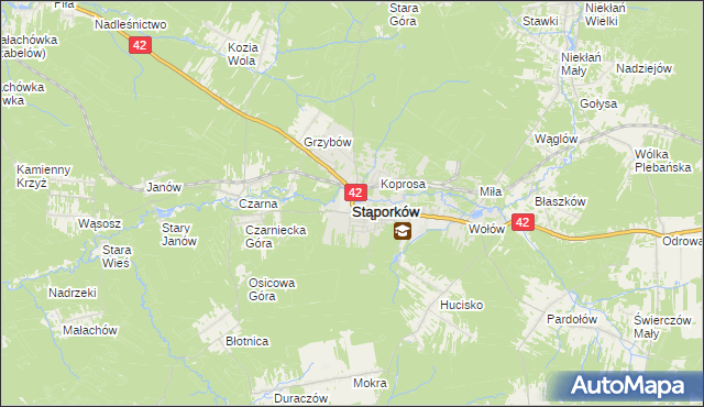 mapa Stąporków, Stąporków na mapie Targeo