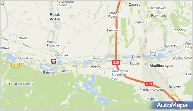 mapa Stojeszyn Pierwszy, Stojeszyn Pierwszy na mapie Targeo