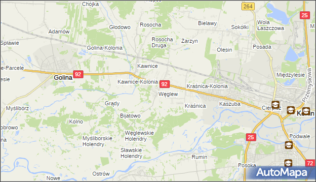 mapa Węglew, Węglew na mapie Targeo