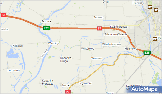 mapa Wiktorowo gmina Gronowo Elbląskie, Wiktorowo gmina Gronowo Elbląskie na mapie Targeo