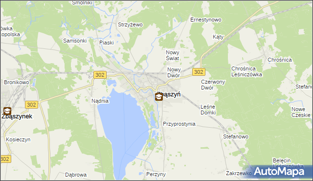 mapa Zbąszyń, Zbąszyń na mapie Targeo