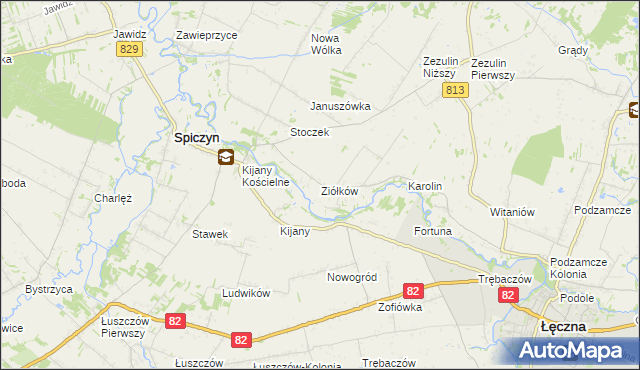 mapa Ziółków, Ziółków na mapie Targeo